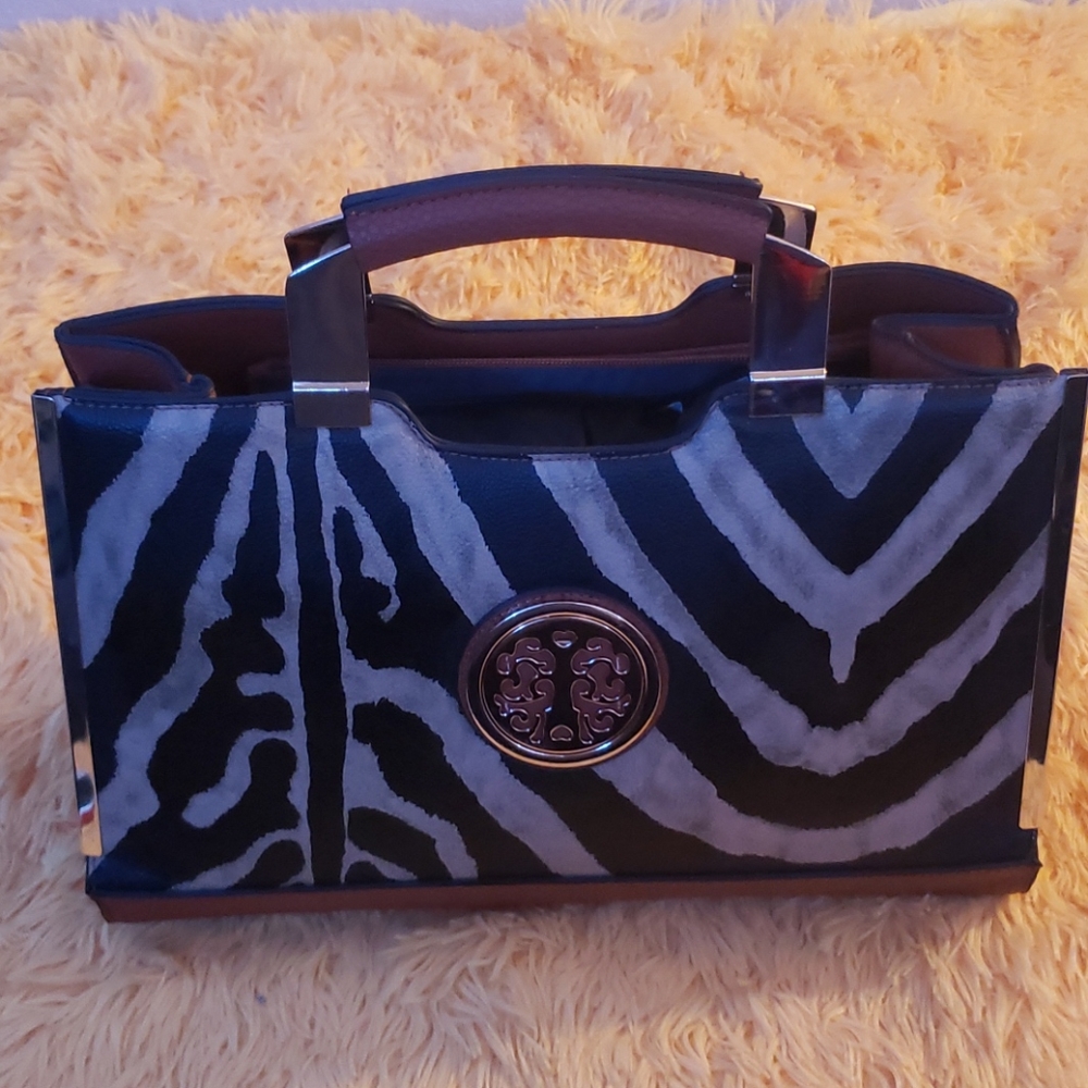 Zebra print purse